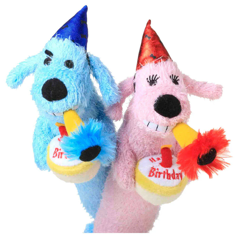 Multipet Loofa, Birthday Dog Toy, Assorted Colors, 12