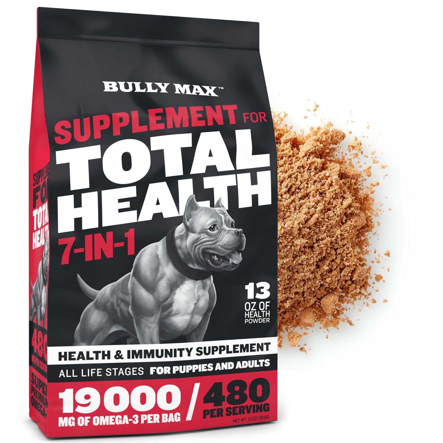 Bully Max Supplement for Total Health 7 in 1 All Life Stages 13 oz. Exp. 01/2025 - Healthber