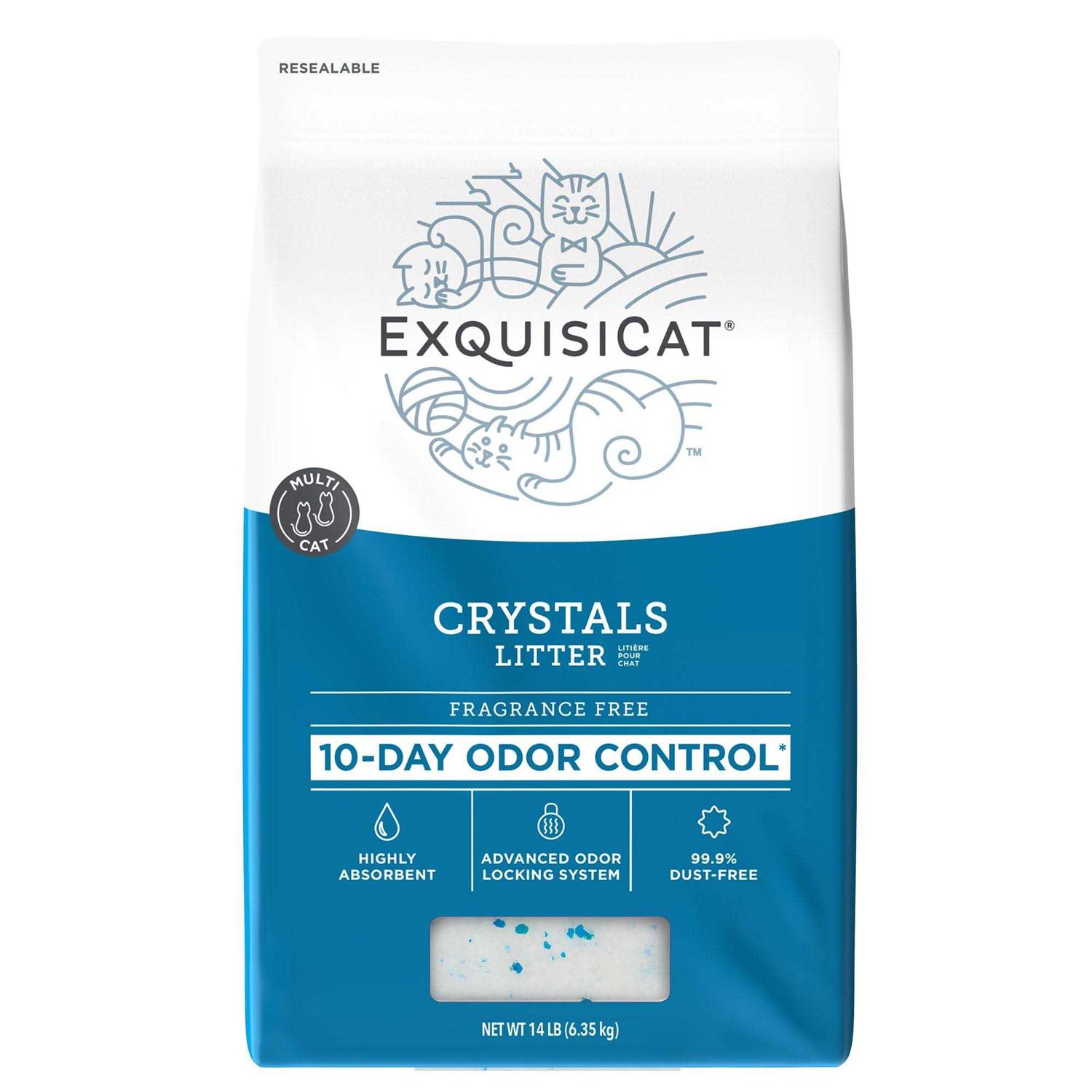 ExquisiCat Crystals Multi-Cat Silica Cat Litter - Healthber