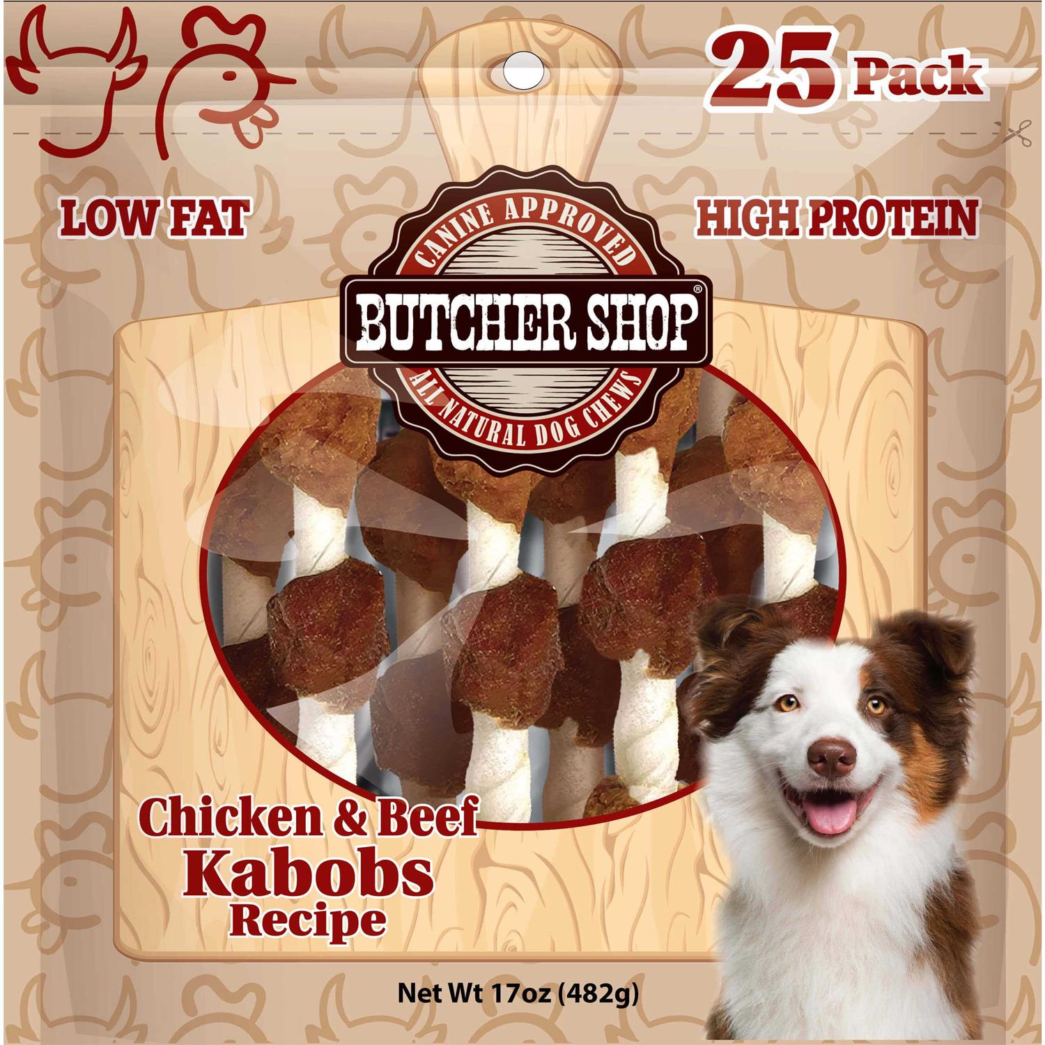 Butcher Shop Chicken & Beef Kabobs Recipe Dog Treats - Healthber