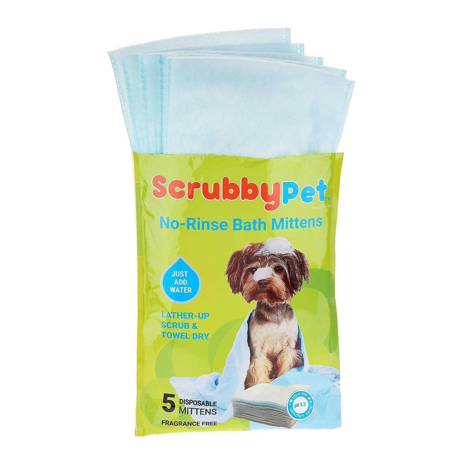 ScrubbyPet No Rinse Pet Bath Mittens - Healthber