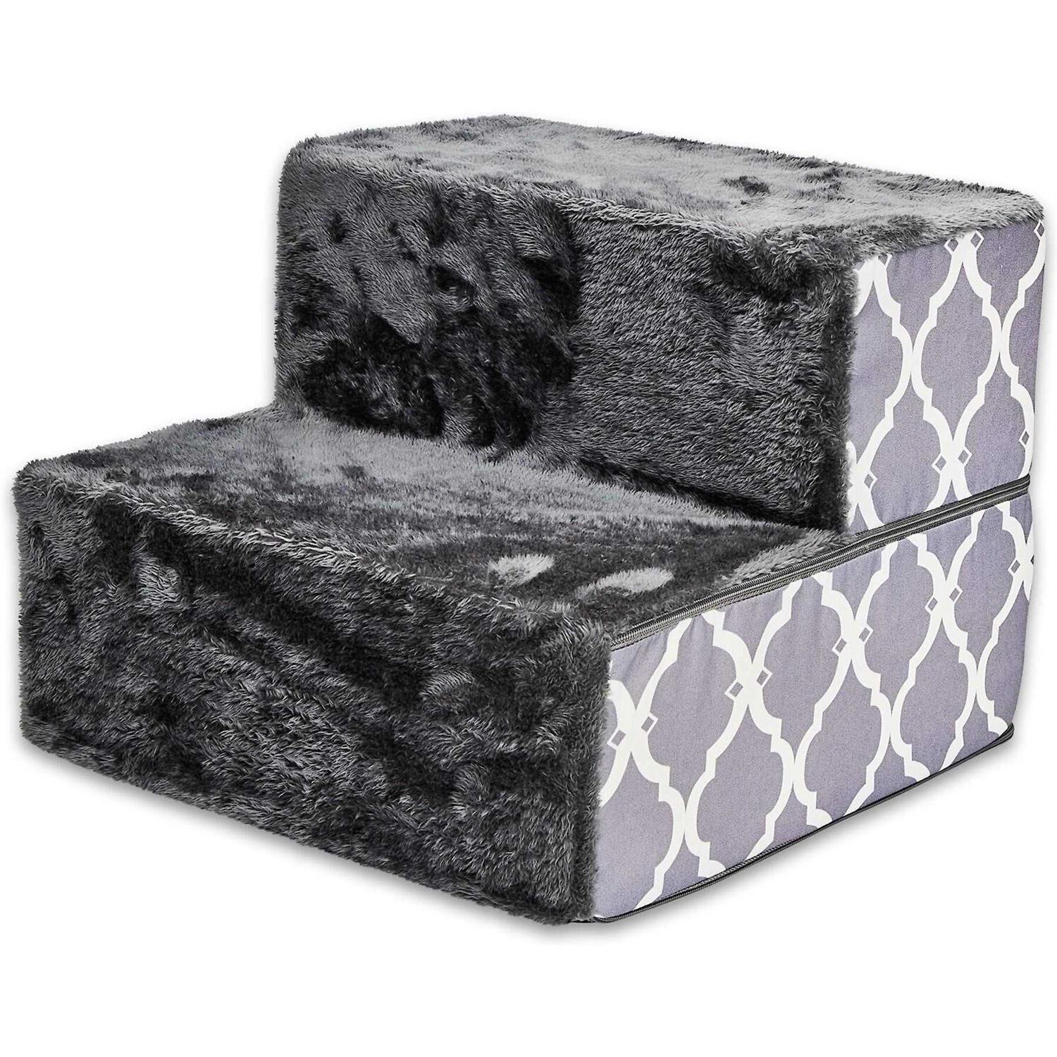 Foldable Pet Steps/Stairs with CertiPUR-US Certified Foam by Best Pet Supplies - Healthber