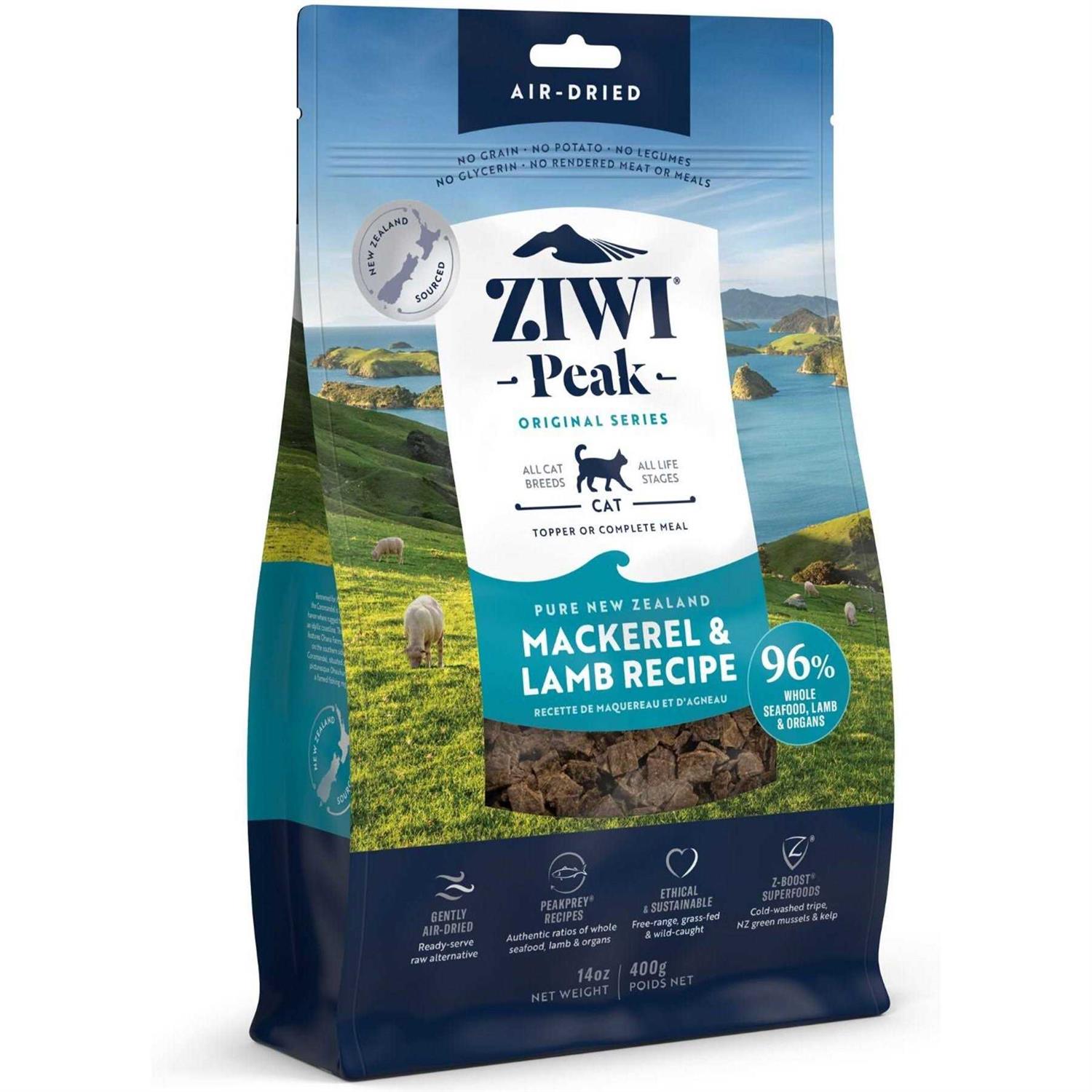 Ziwi Peak Mackerel Lamb Air-Dried Cat Food - Healthber