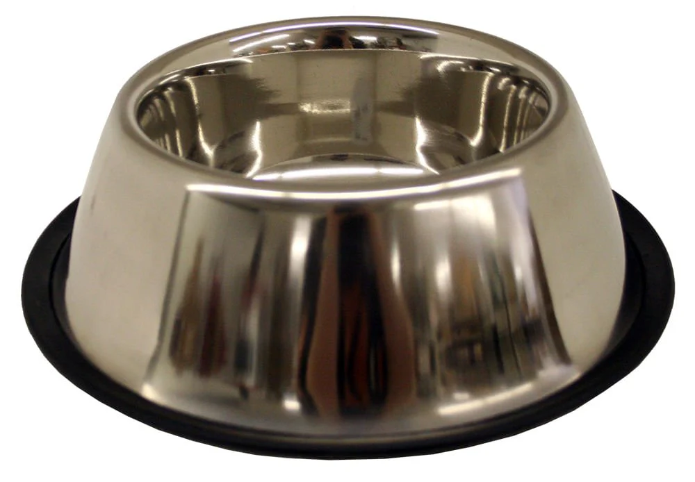 Non-Tip Stainless Steel Bowl, Spaniel Style, 32 oz - Healthber