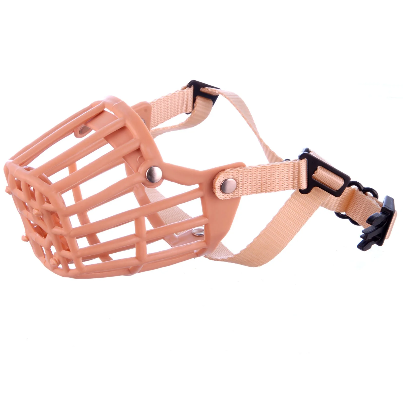 Plastic Dog Muzzles w/ Nylon Web Adjustment Straps - Healthber