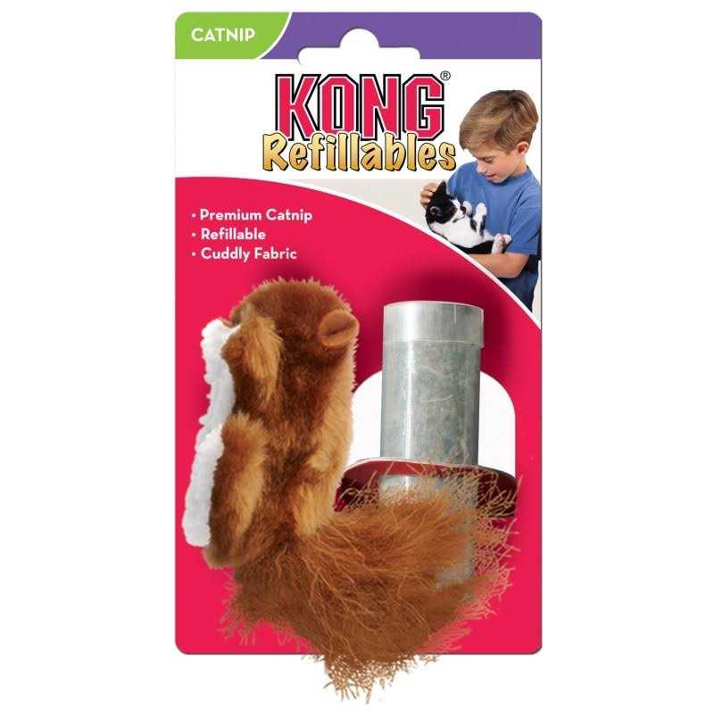 KONG Refillables Squirrel Catnip Cat Toy - Healthber