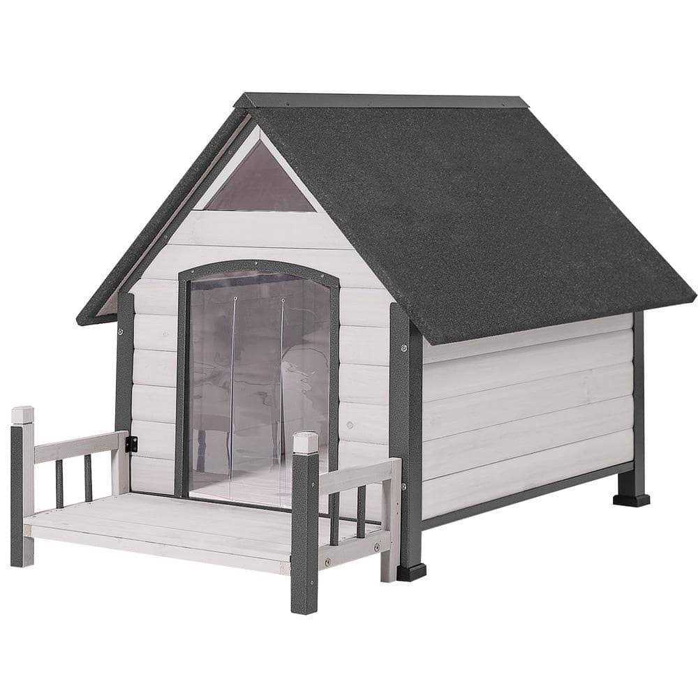 Aivituvin Outdoor Dog House with Porch Strong Iron Frame - Healthber