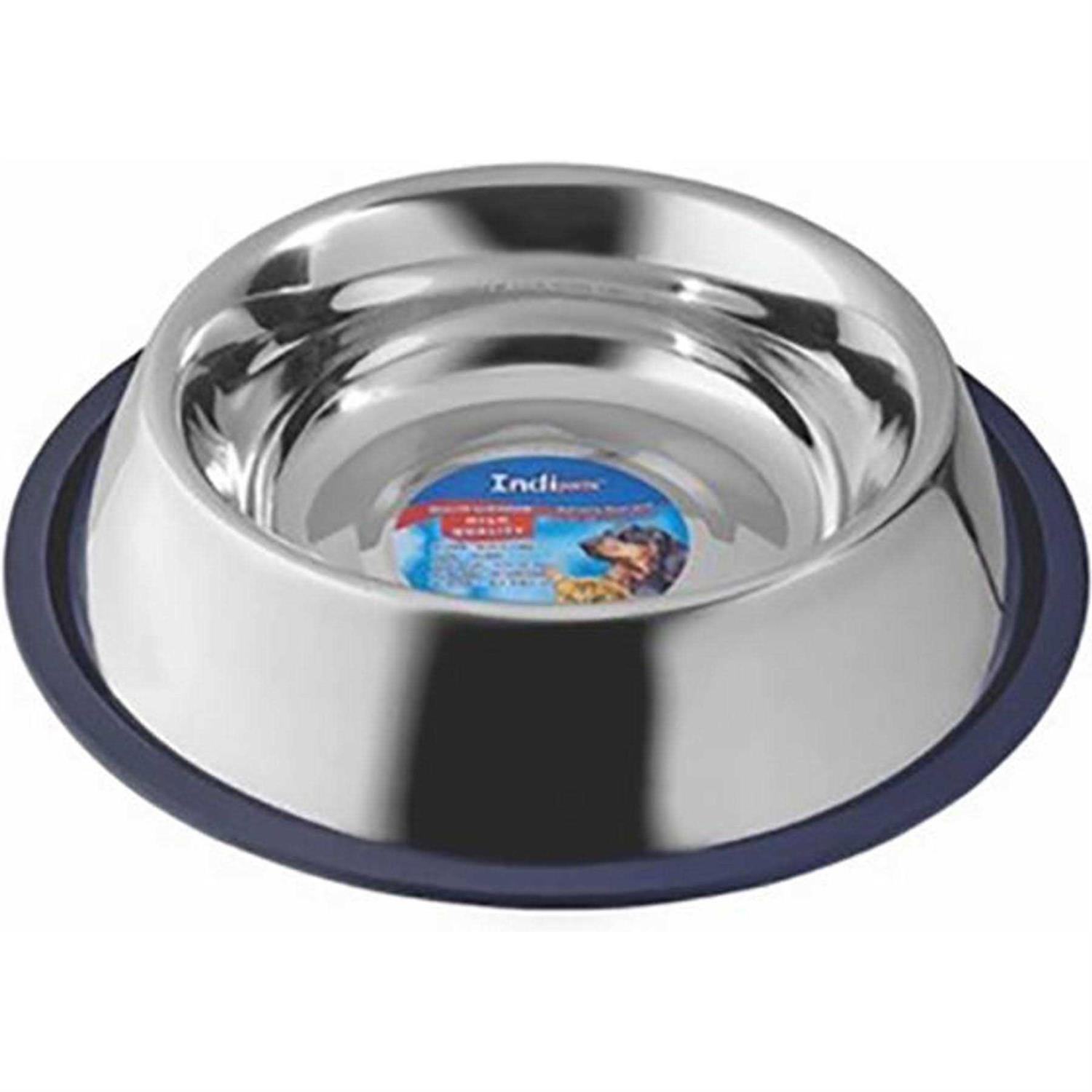 Indipets Stainless Steel No Tip Dish 32oz for Long Eared Dogs - Healthber