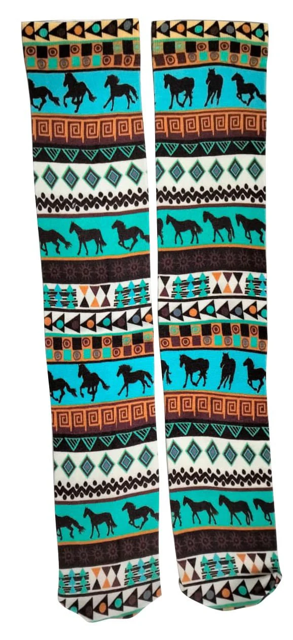 Tribal Horses Socks, Pair - Healthber