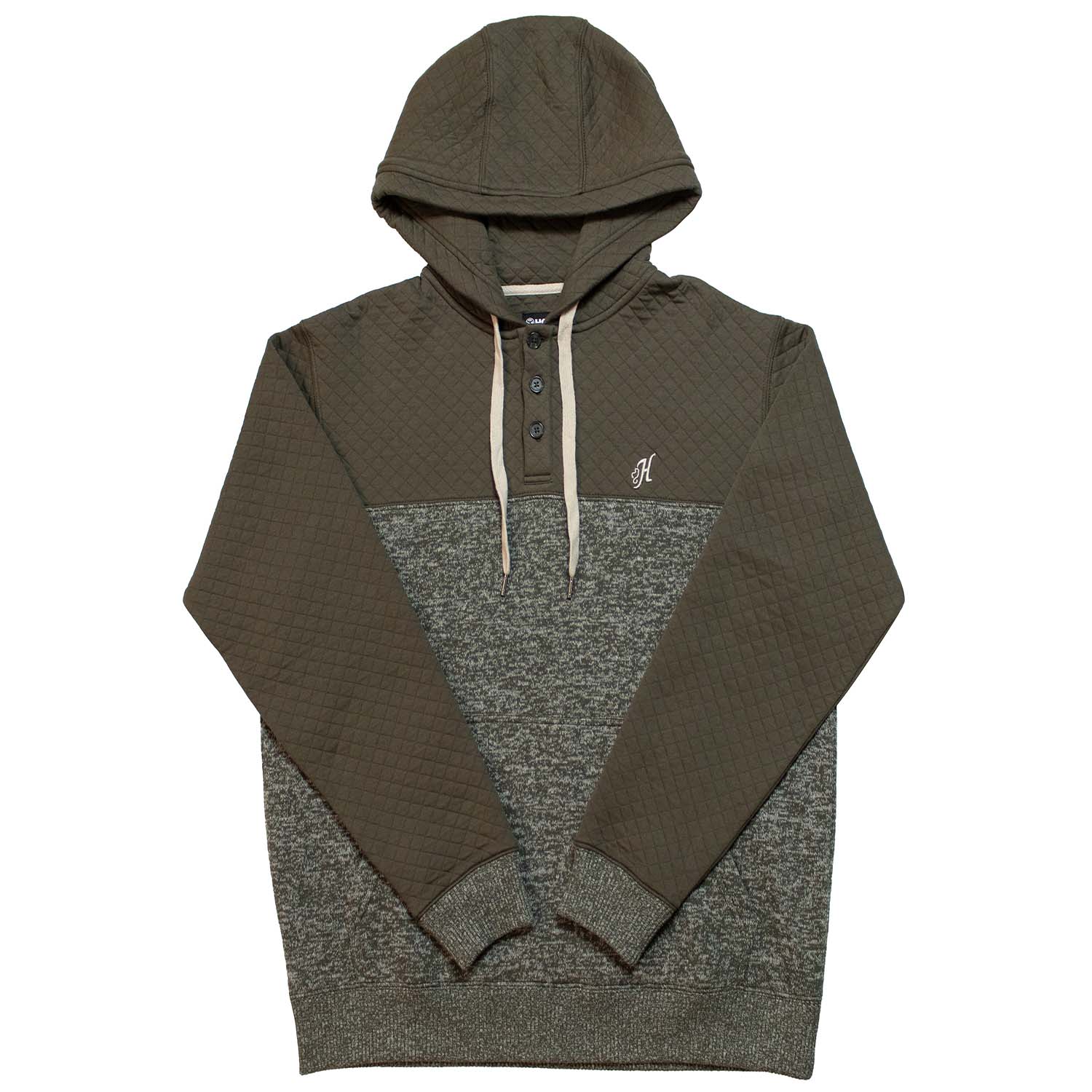 Hooey Jimmy Men's Hoodie, Brown Quilted - Healthber