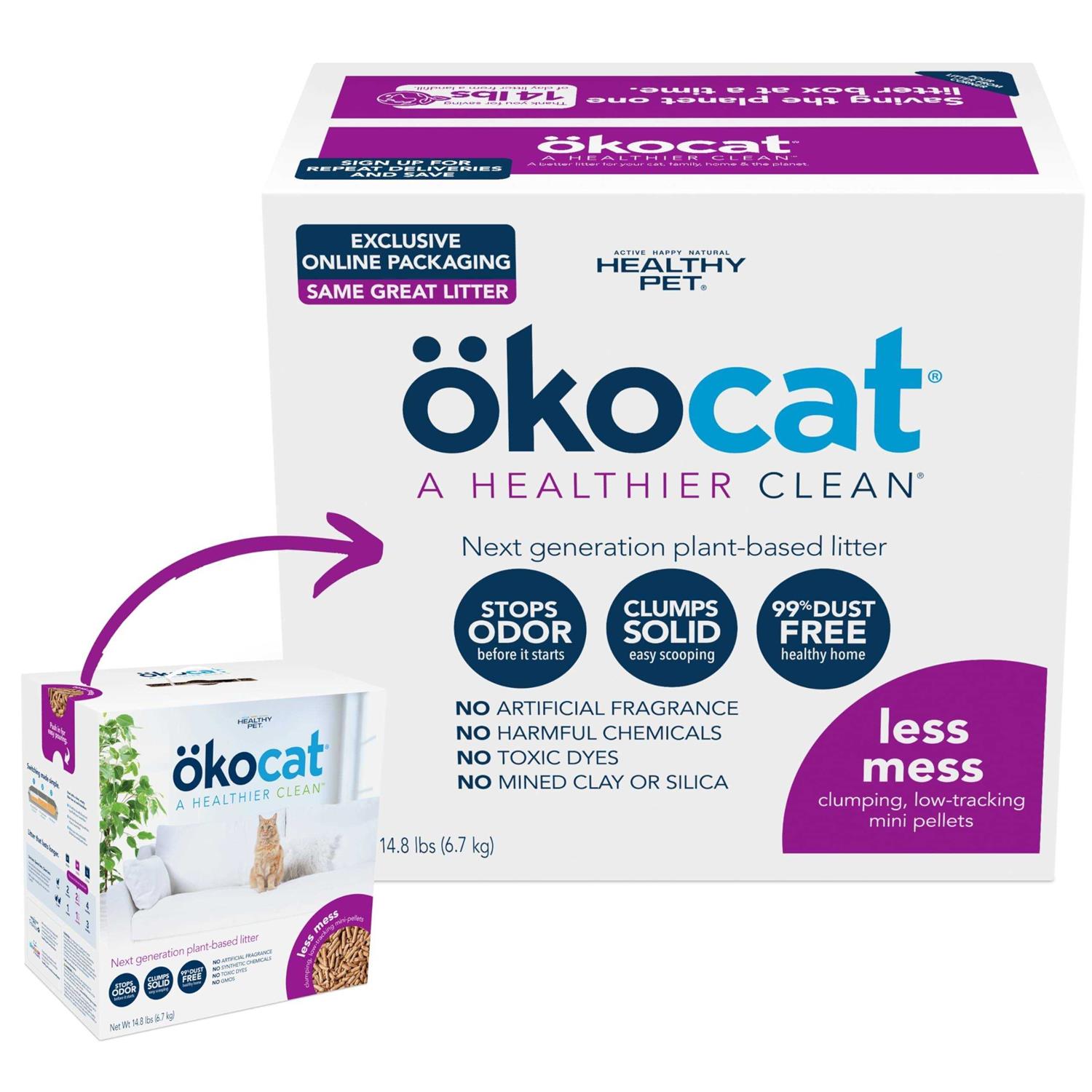 Okocat Natural Wood Cat Litter - Healthber