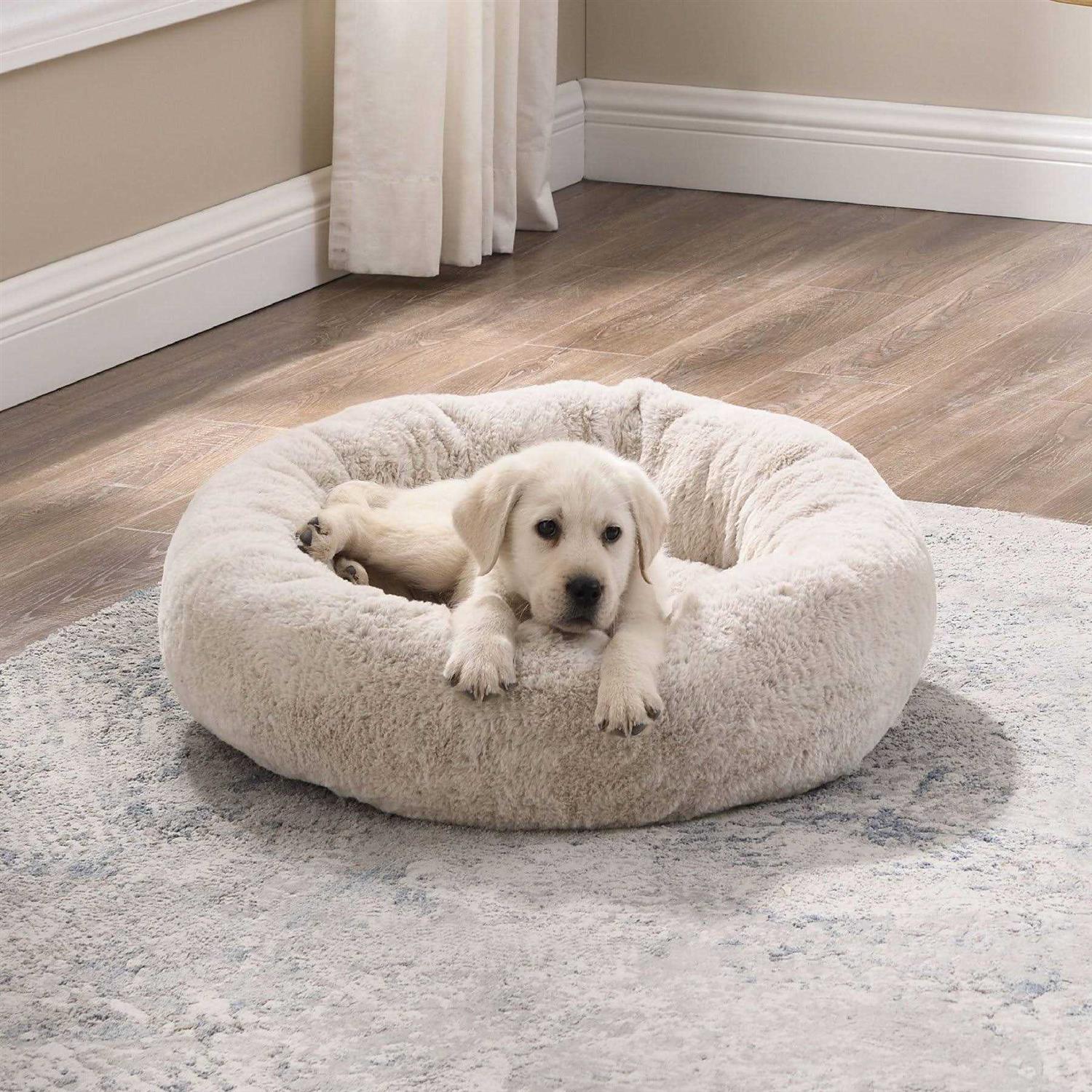 Best Friends by Sheri SnuggleSoft Faux Rabbit Fur Memory Foam Calming Bed - Healthber