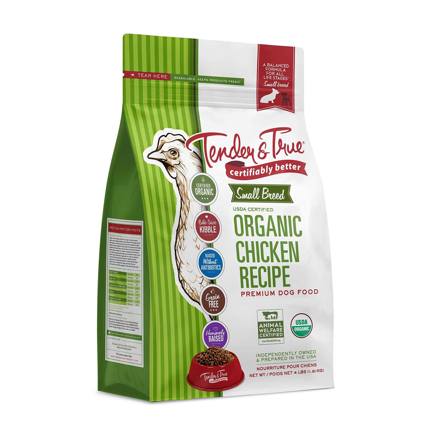 Tender & True Small Breed Organic Chicken Dry Dog Food - Healthber