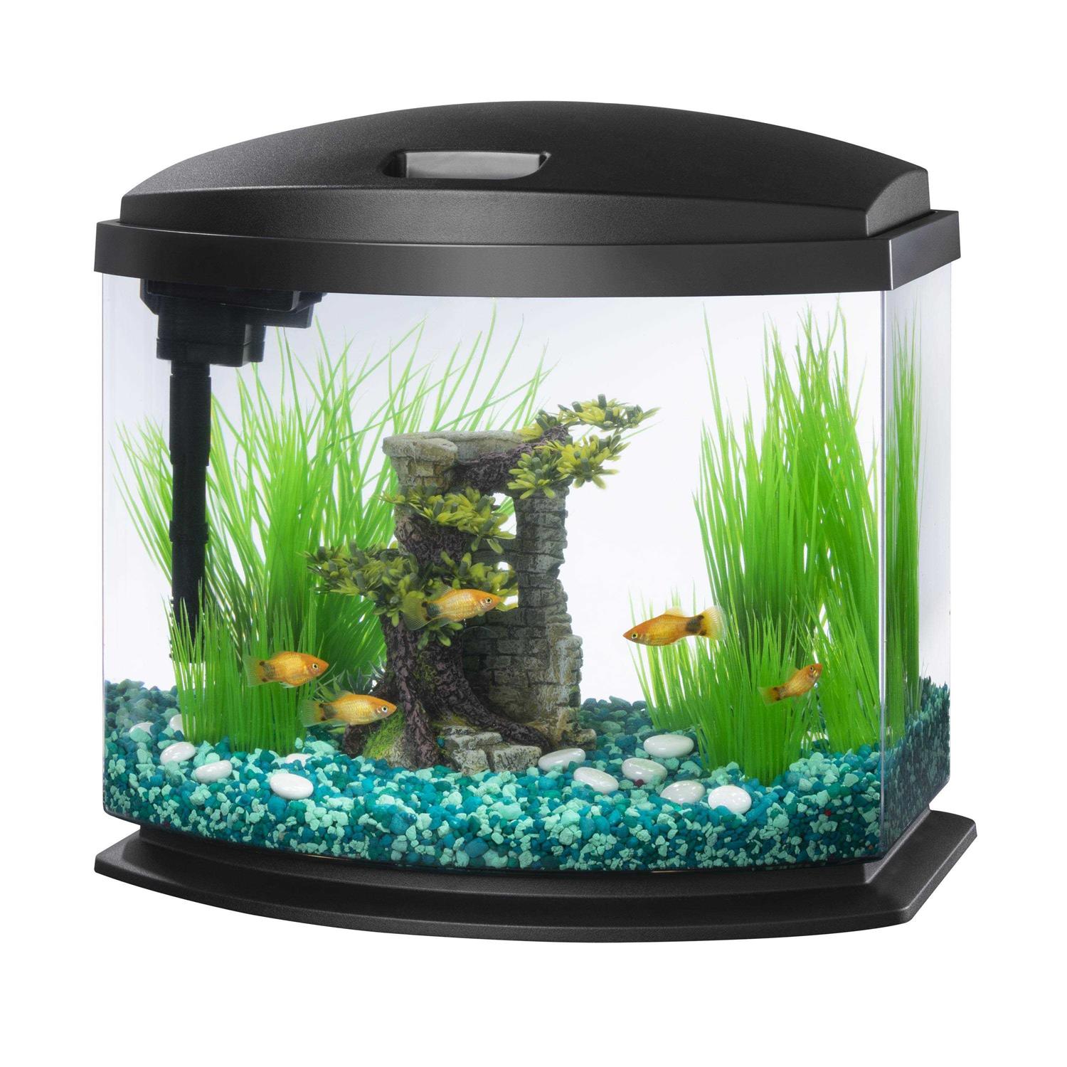 Aqueon LED MiniBow SmartClean Aquarium Kit - Healthber