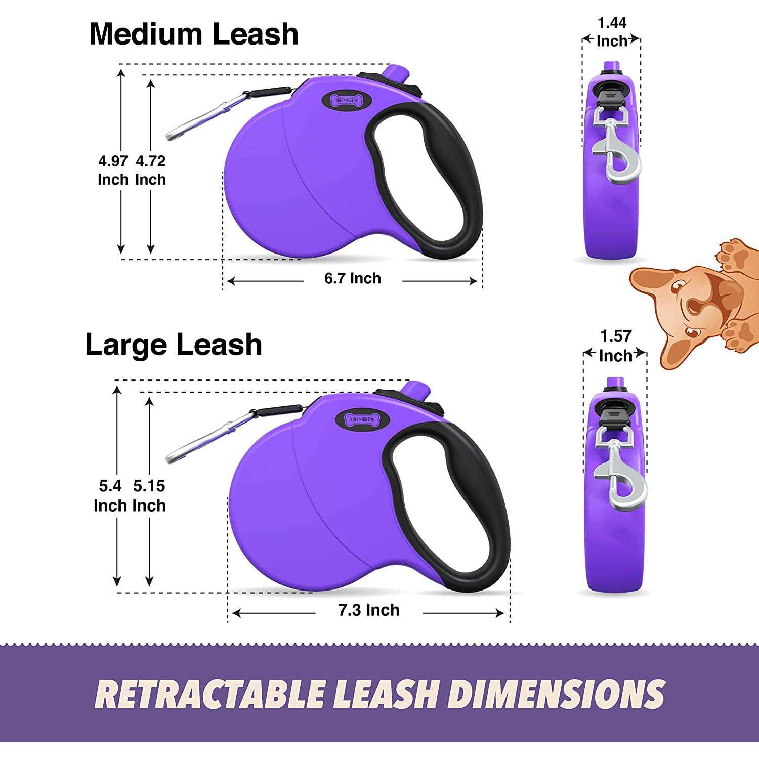 Ruff ‘N Ruffus Tangle-Free Retractable Dog Leash & Bonus Contents - Healthber