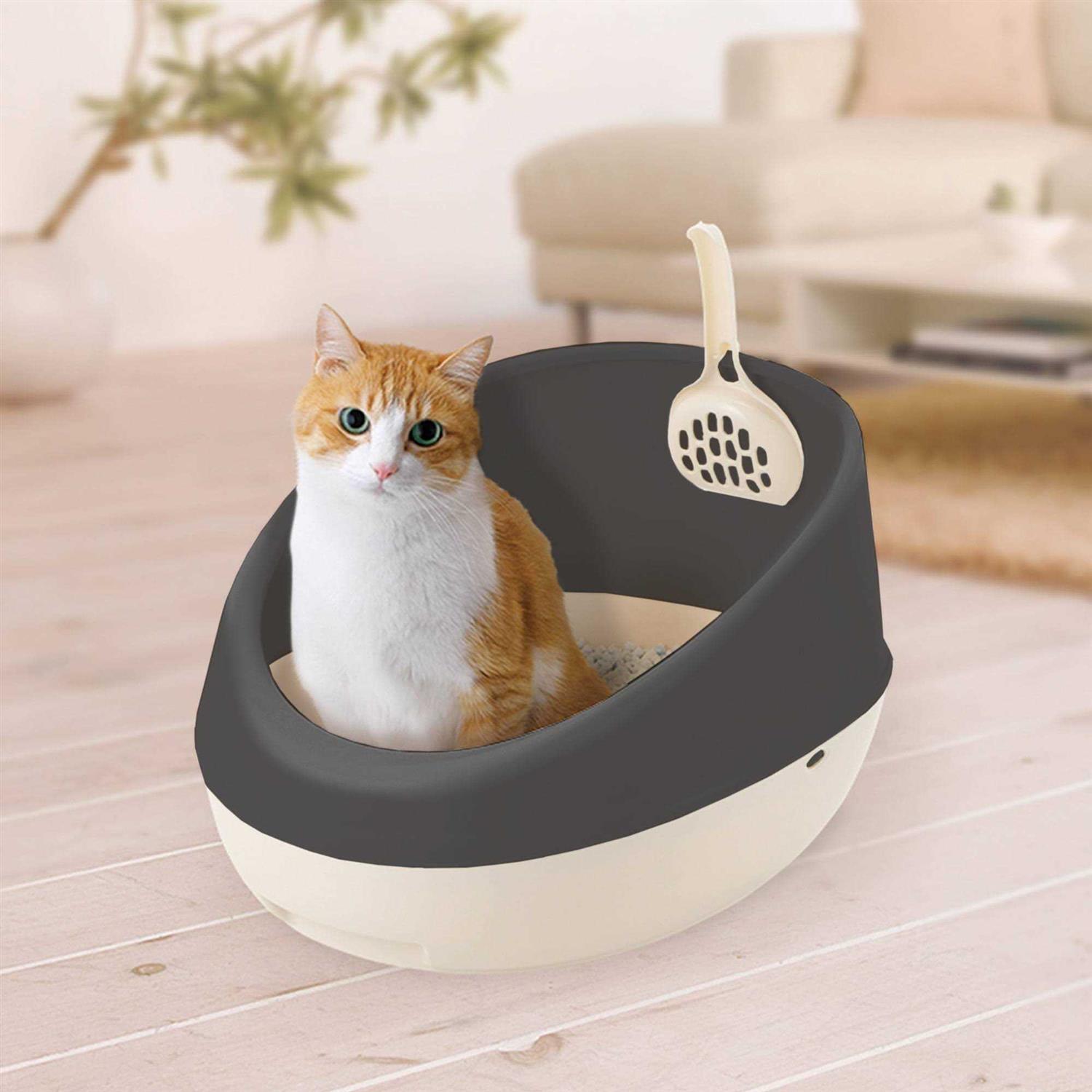 Richell PAW Trax Rimmed Cat Litter Pan - Healthber