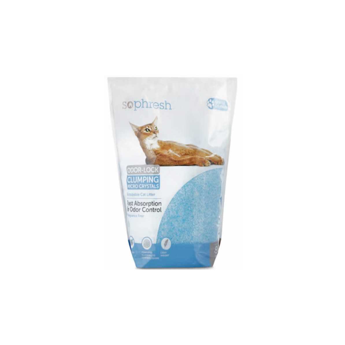 So Phresh Scoopable Odor-Lock Clumping Micro Crystal Cat Litter Silica - Healthber