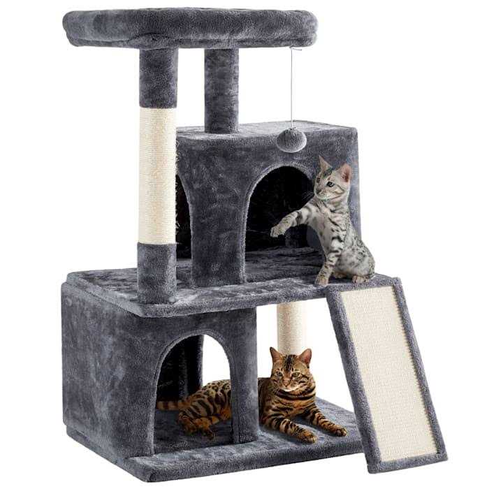 Topeakmart Cat Tree with 2 Condos - Healthber
