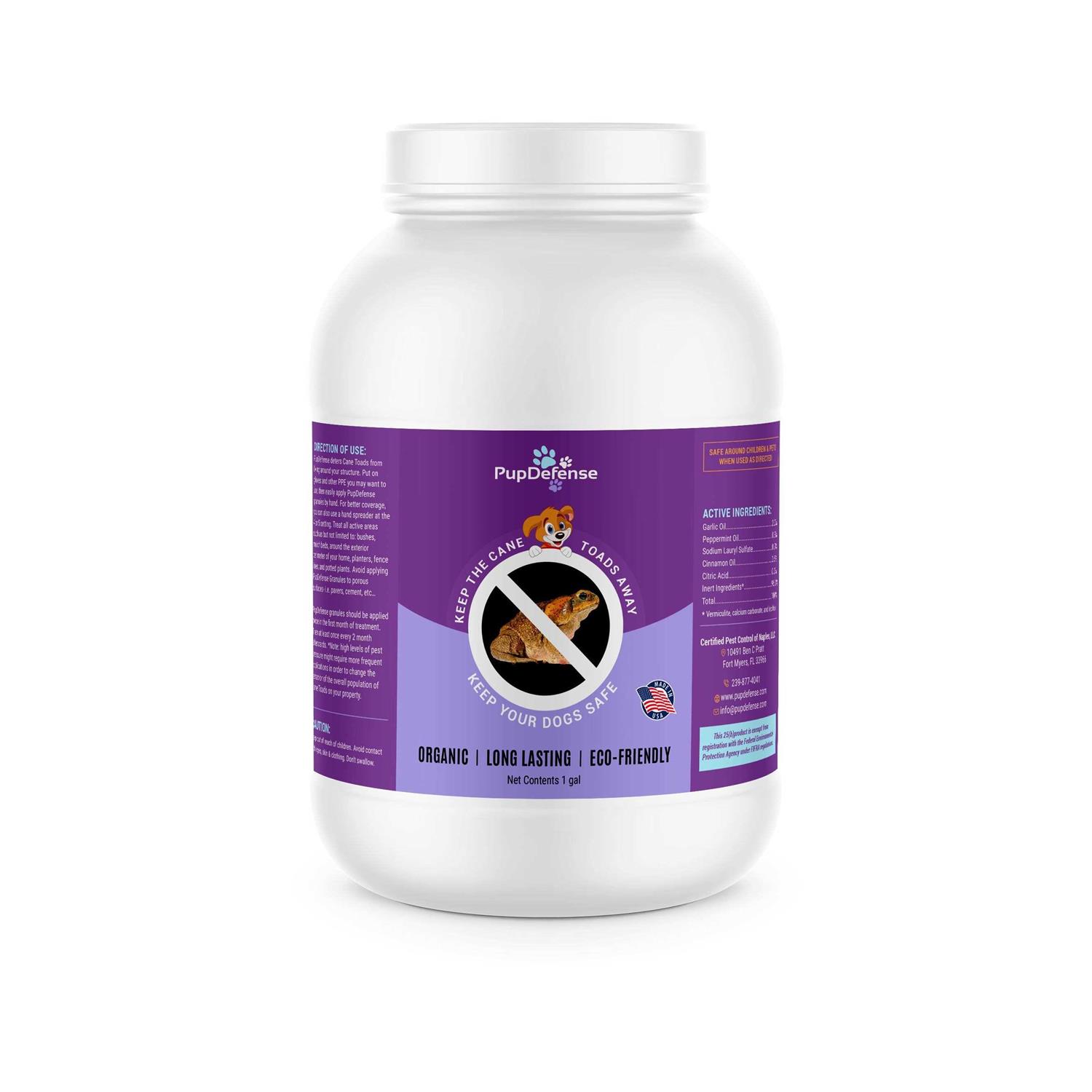 Pupdefense Granules Cane Toad/Sonoran Desert Toad Deterrent - Healthber