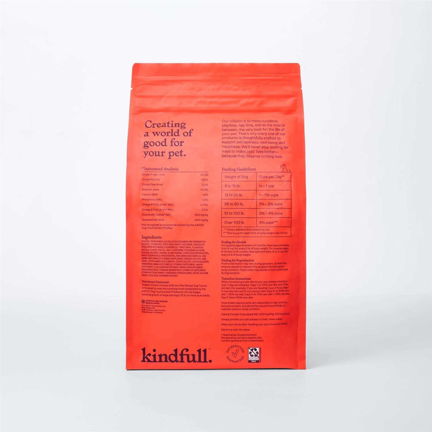 Kindfull Chicken and Brown Rice Recipe Dry Dog Food - Healthber