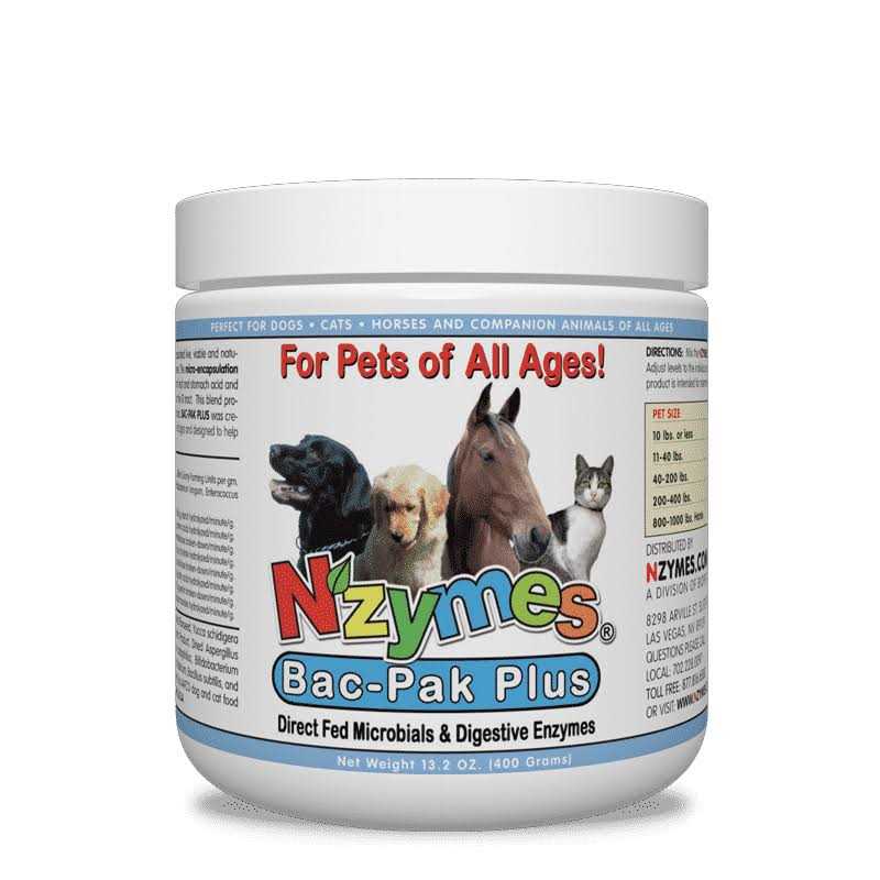 Nzymes Bac-Pak Plus 400gm for Pets - Healthber