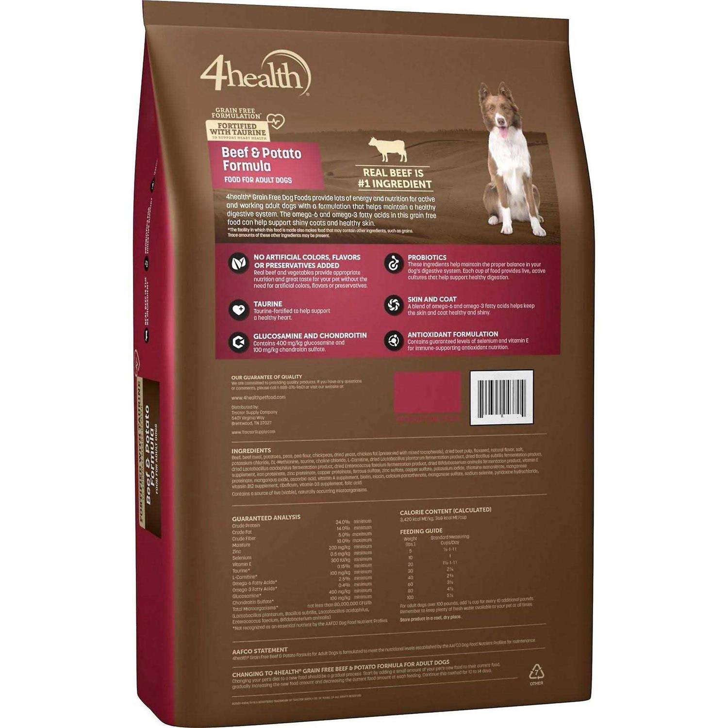 4health Grain Free Formulation Beef and Potato Formula Dry Dog Food - Healthber