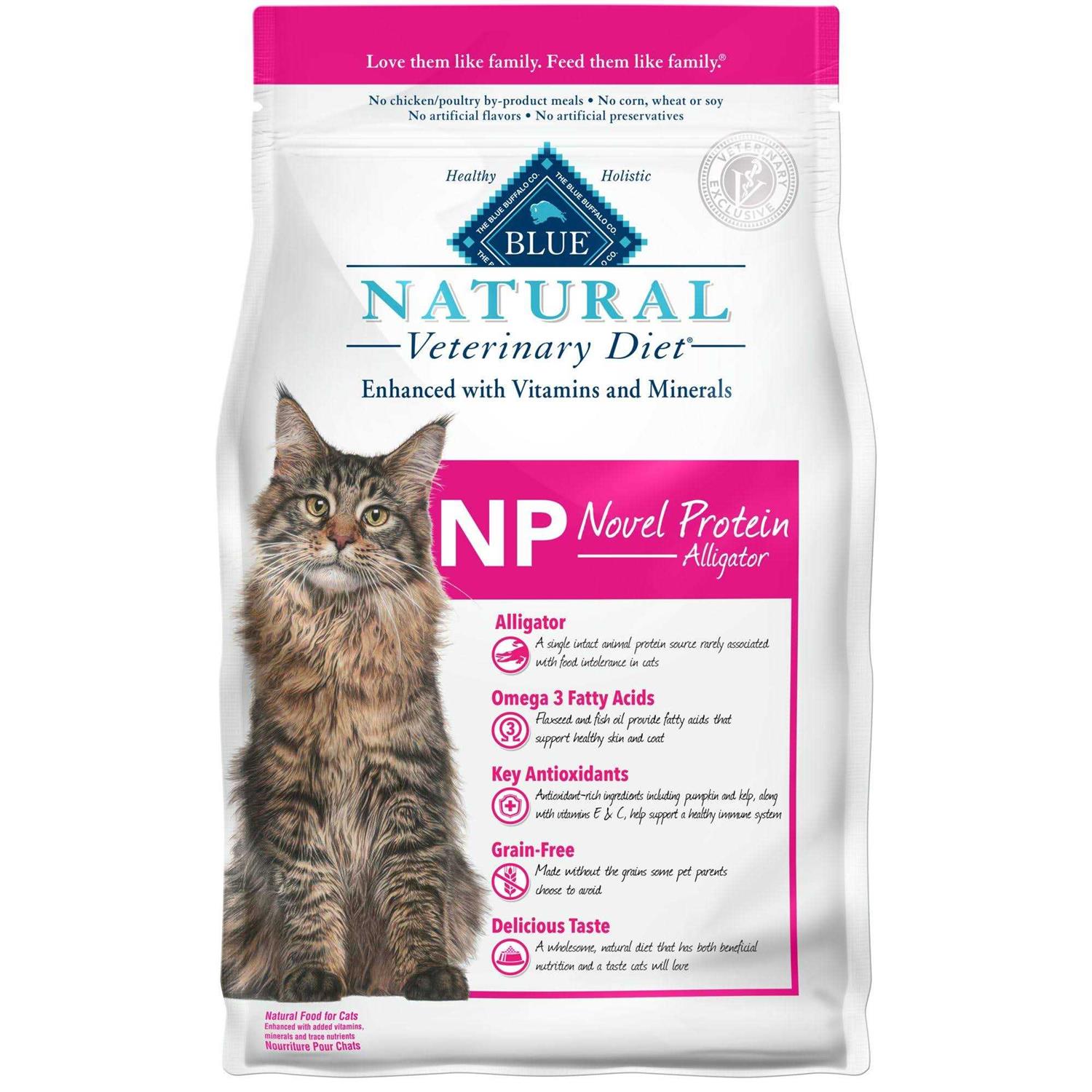 Blue Buffalo Natural Veterinary Diet NP Novel Protein-Alligator Dry Cat Food - Healthber