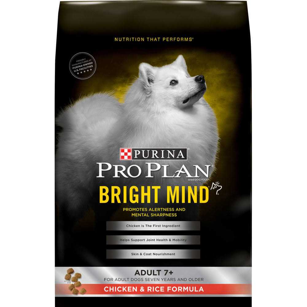 Purina Pro Plan Bright Mind Adult 7+ Chicken & Rice Formula Dry Dog Food - Healthber