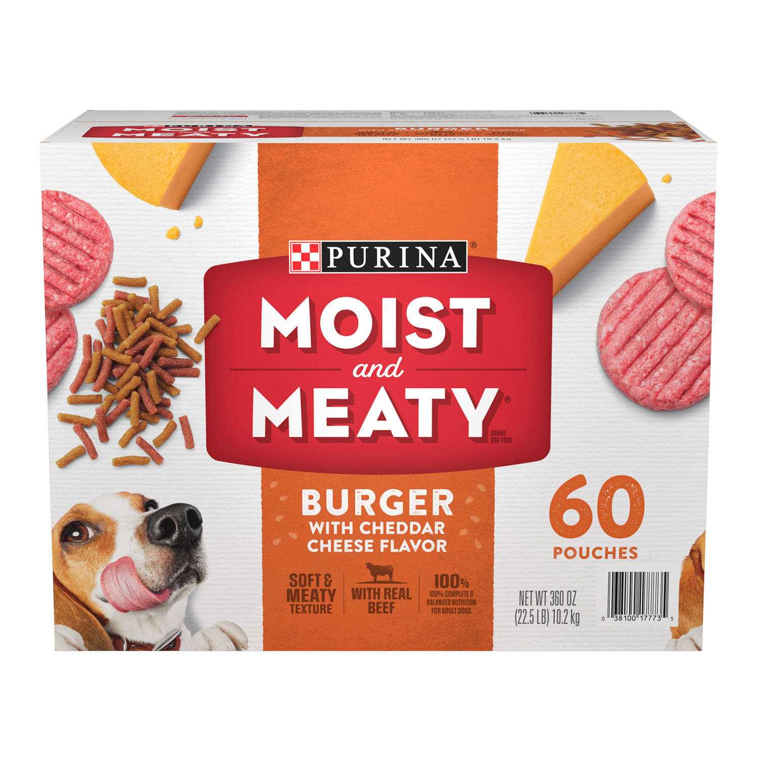 Purina Moist & Meaty Burger with Cheddar Cheese Flavor Dry Dog Food - Healthber