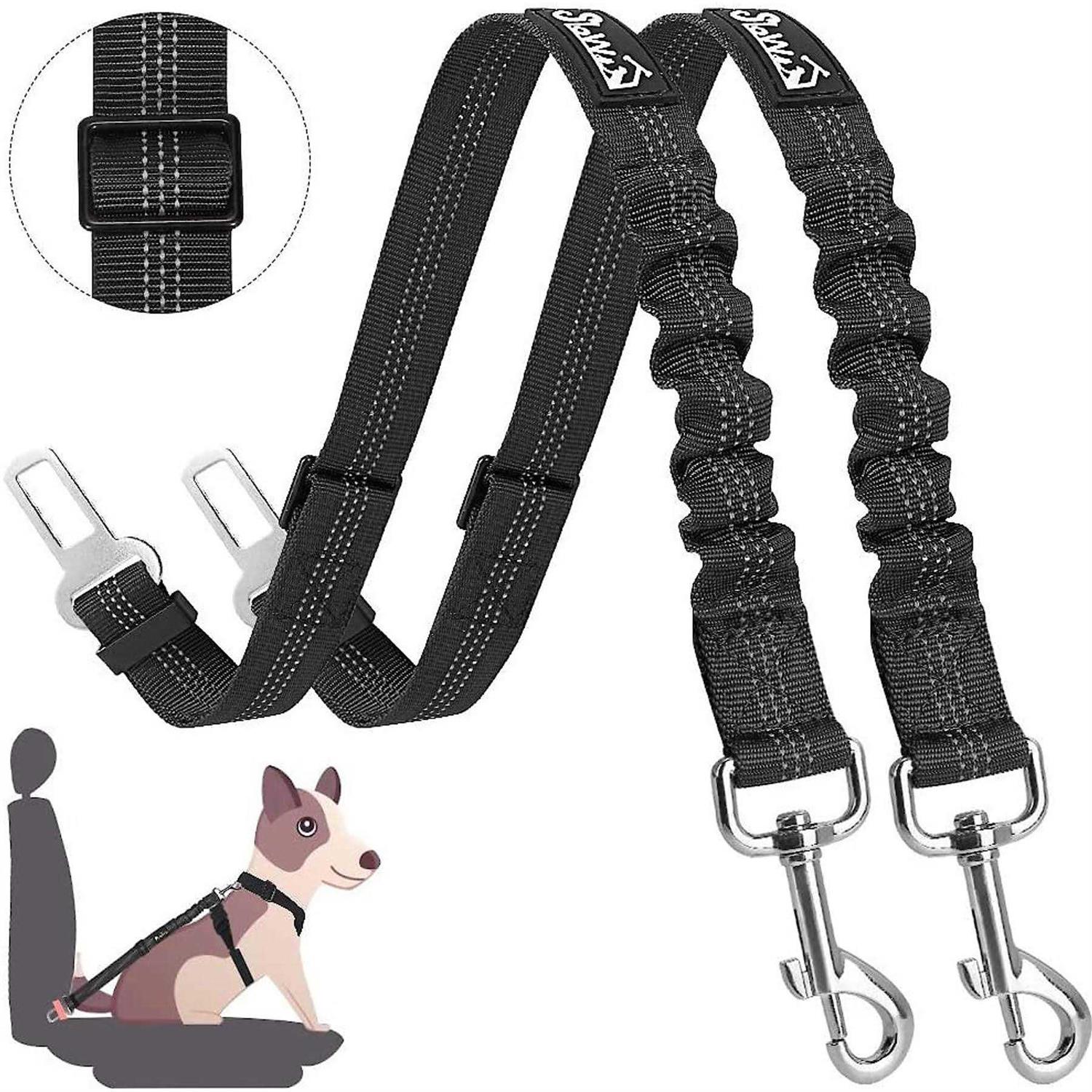 SlowTon Adjustable Dog Car Seat Belt - Healthber