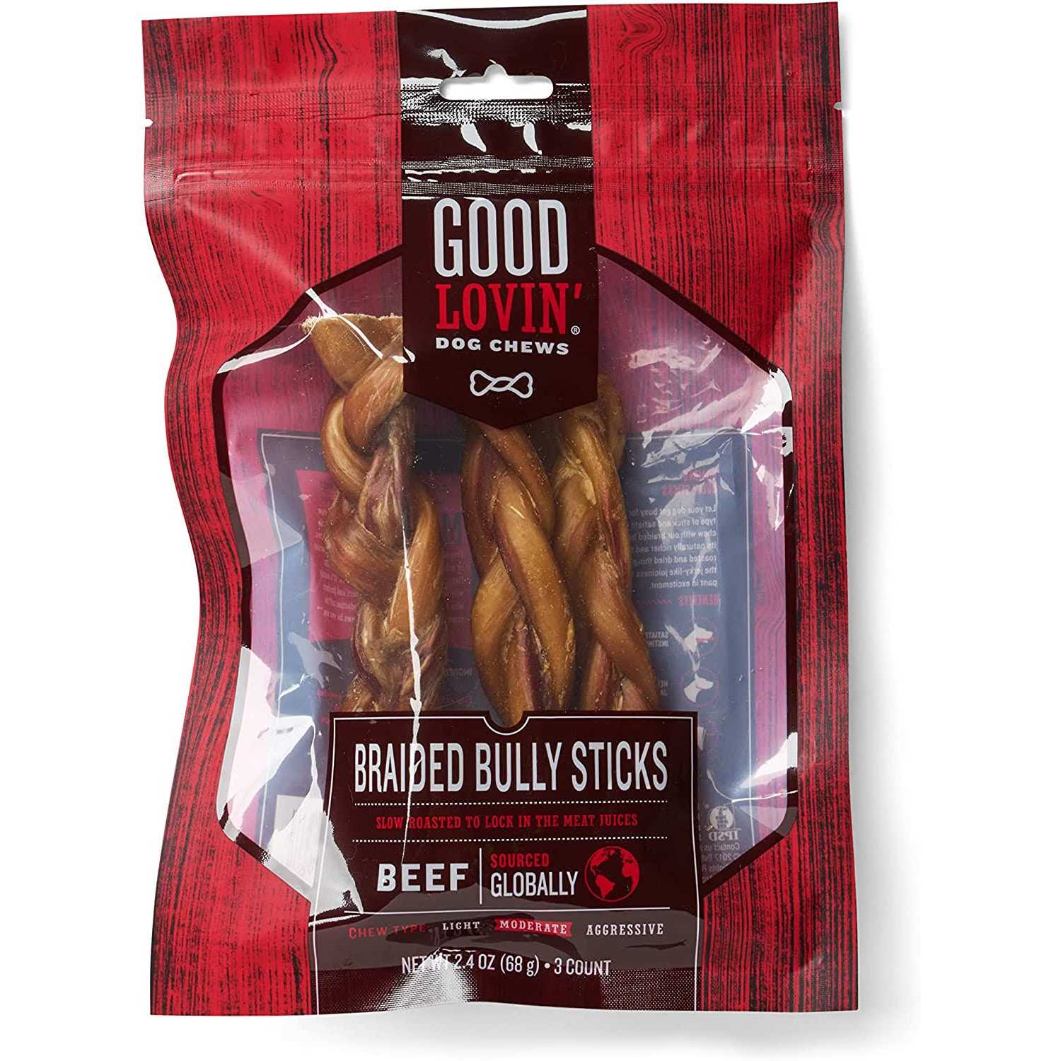 Good Lovin’ Braided Bully Stick Dog Chew - Healthber
