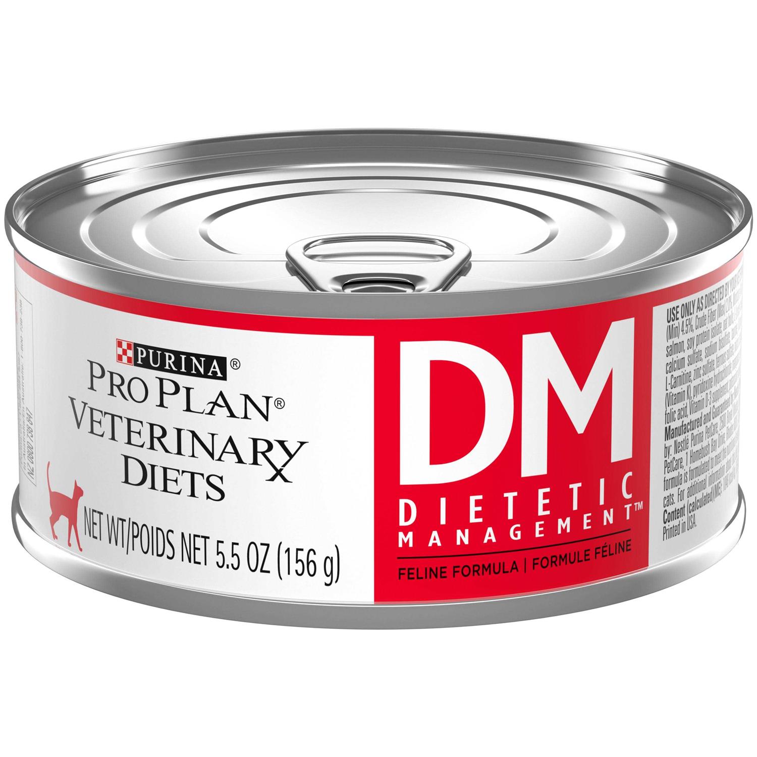 Purina Pro Plan Veterinary Diets Dm Dietetic Management Feline Formula Cat Food 5.5 Oz. Can - Healthber