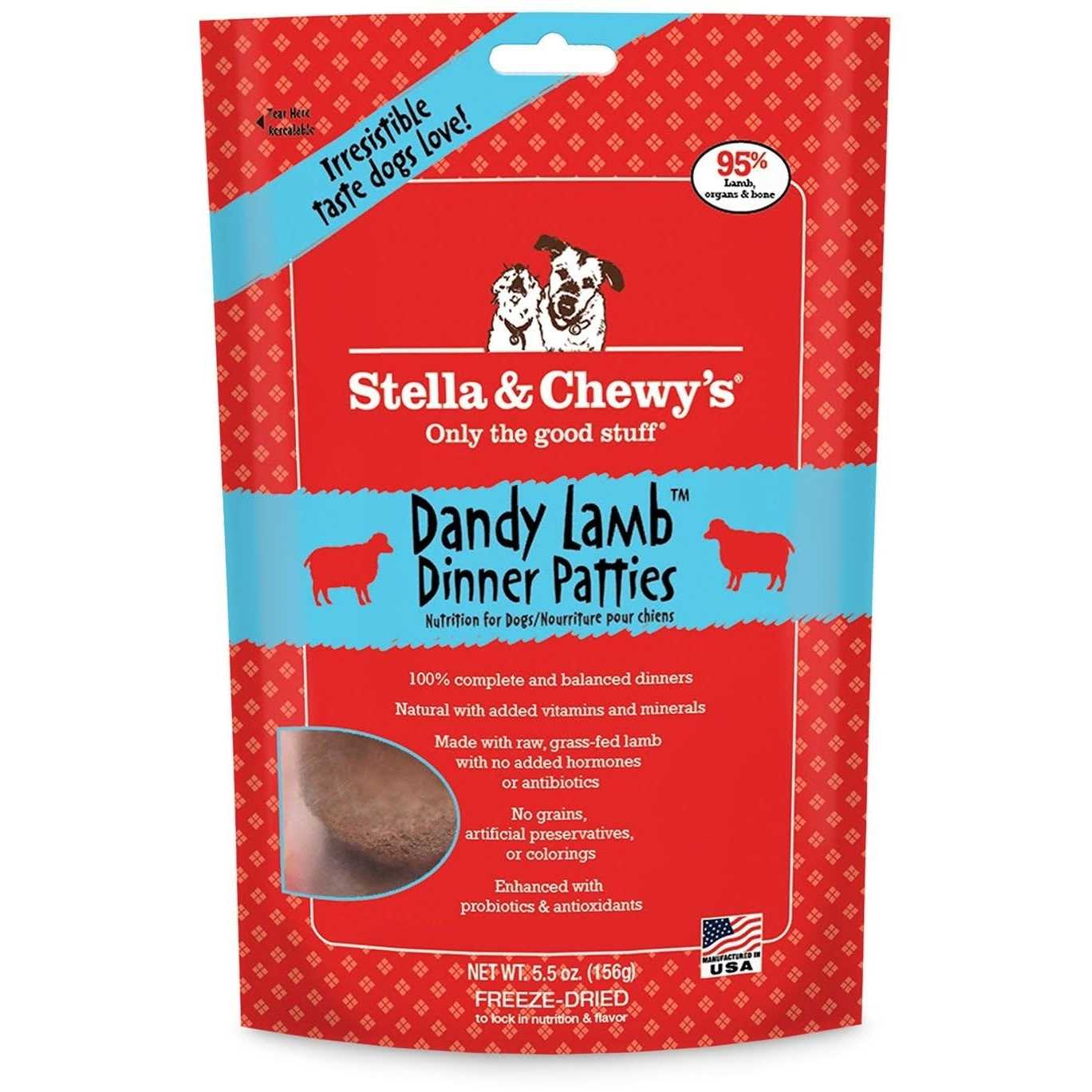 Stella & Chewy’s Dandy Lamb Dinner Patties Freeze-Dried Dog Food - Healthber