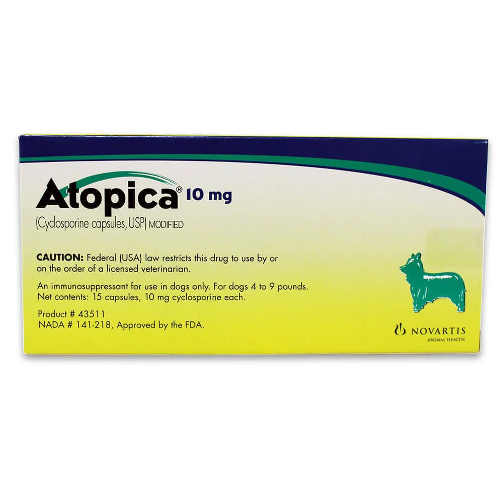 Rx Atopica (cylosporine) Capsules for Dogs - Healthber
