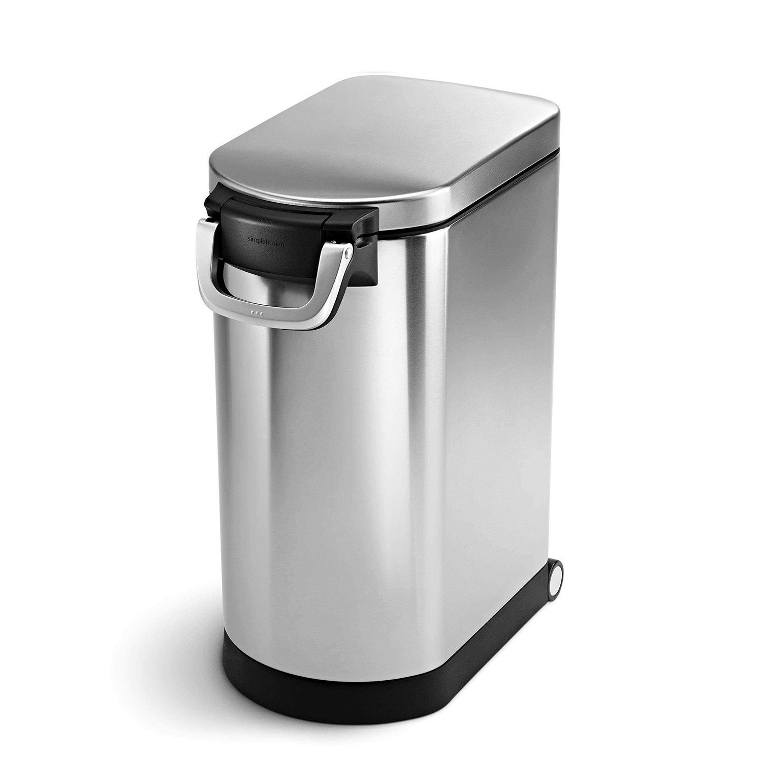 simplehuman Stainless Steel Large Pet Food Storage - Healthber