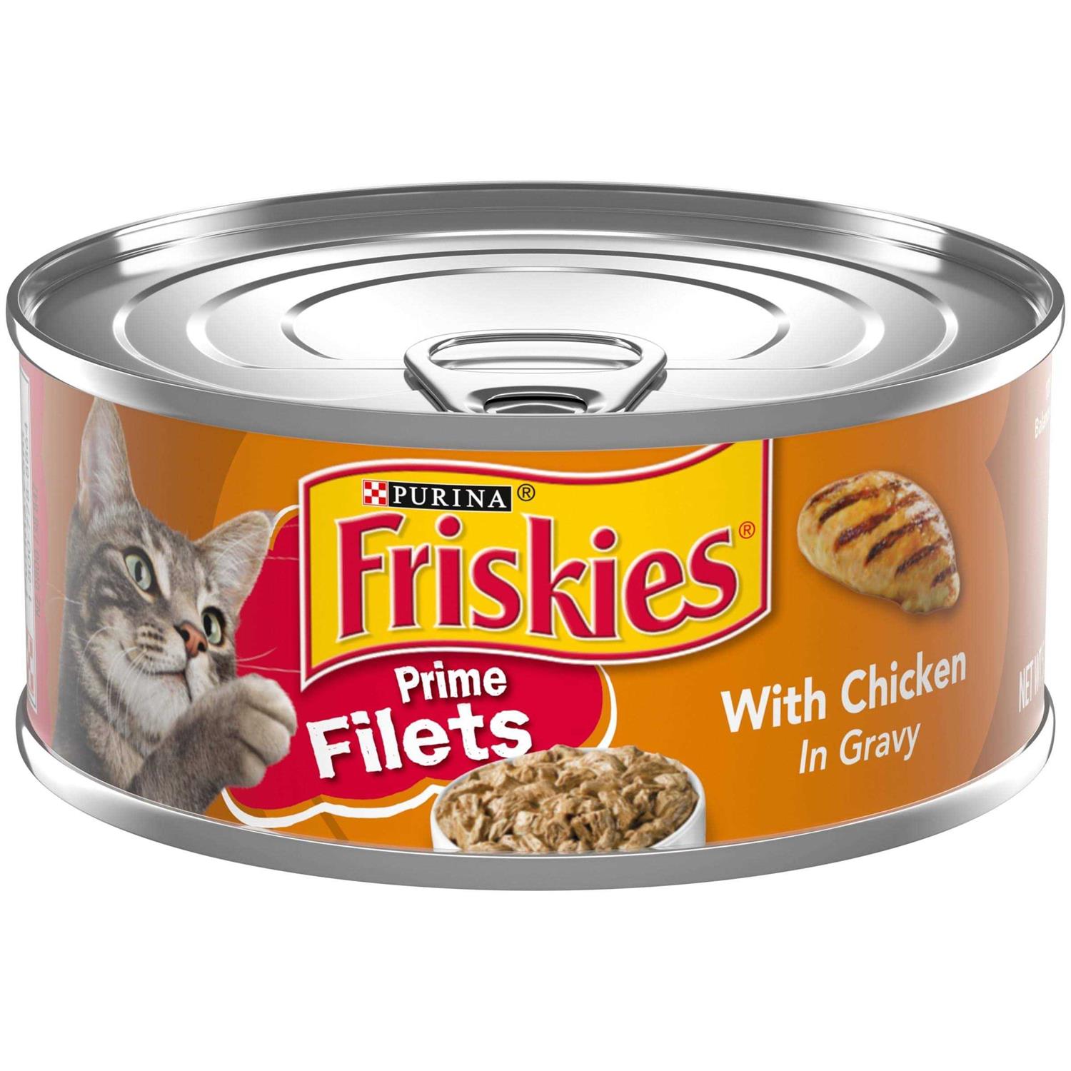 Friskies Prime Filets with Chicken Canned Cat Food, 5.5-oz, 24 ct - Healthber