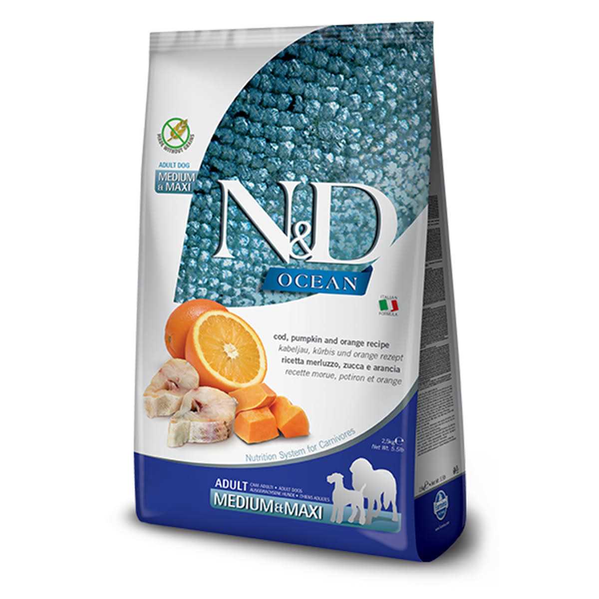 Farmina N&D Ocean Cod Pumpkin & Orange Dry Dog Food - Healthber