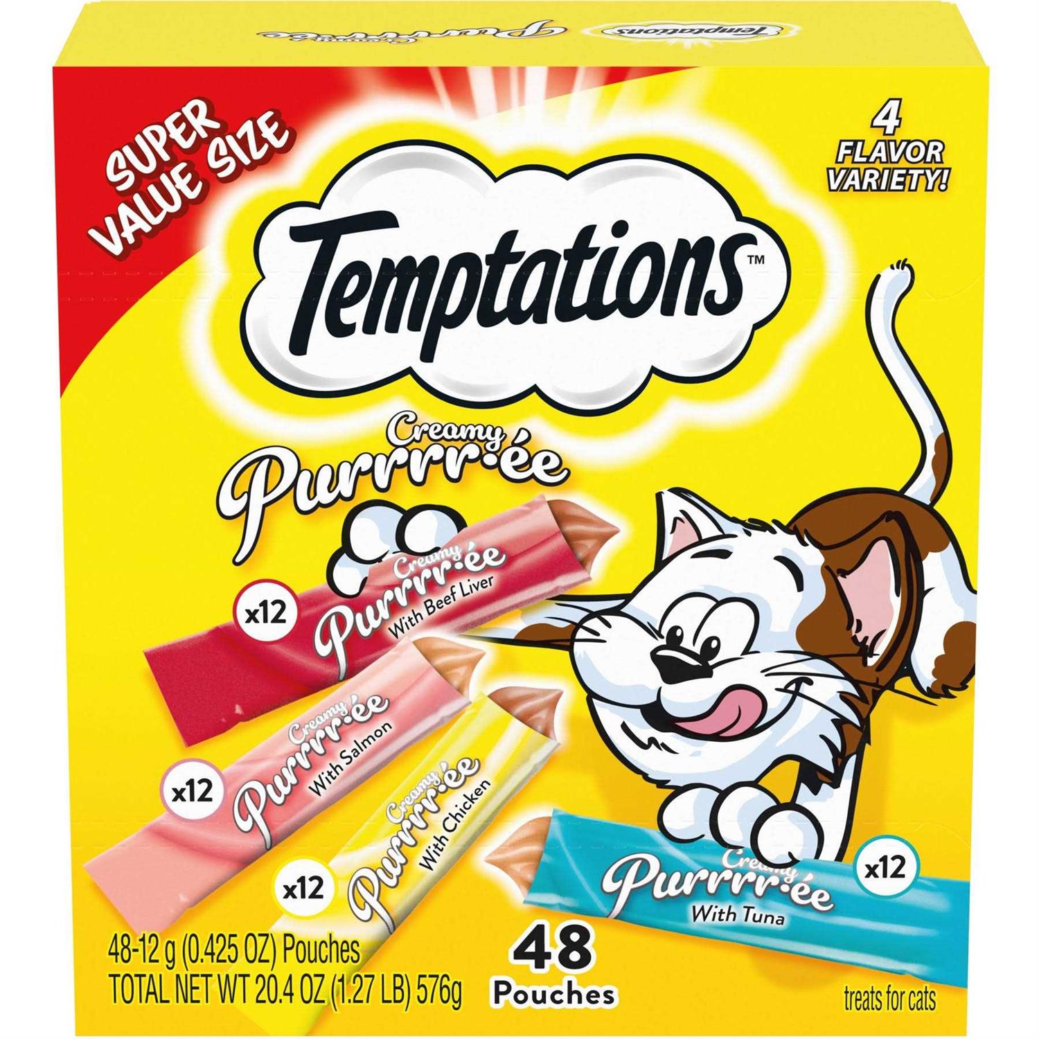 Temptations Creamy Puree Lickable Cat Treats - Healthber
