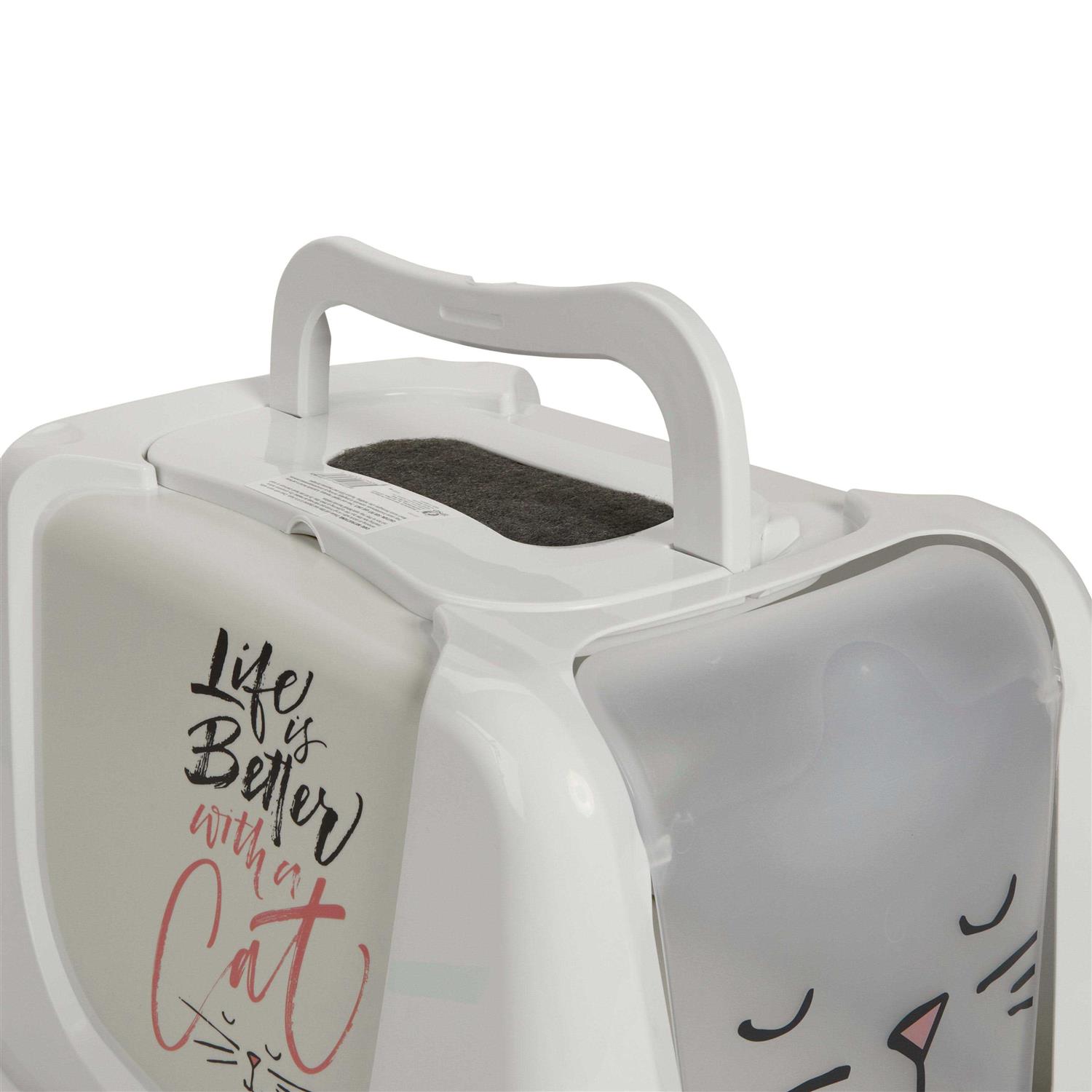 So Phresh Kitty Face Flip Lid Large Cat Litter Box - Healthber