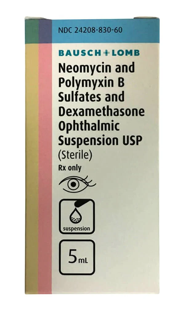 Neo/Poly/Dex Ophthalmic Suspension, 5 mL - Healthber