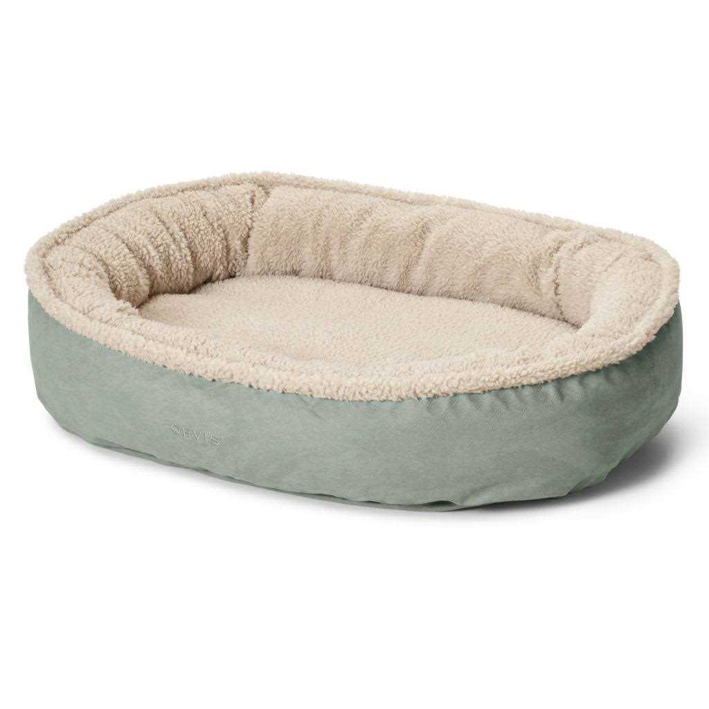 Orvis ComfortFill-Eco Wraparound Dog Bed with Fleece - Healthber