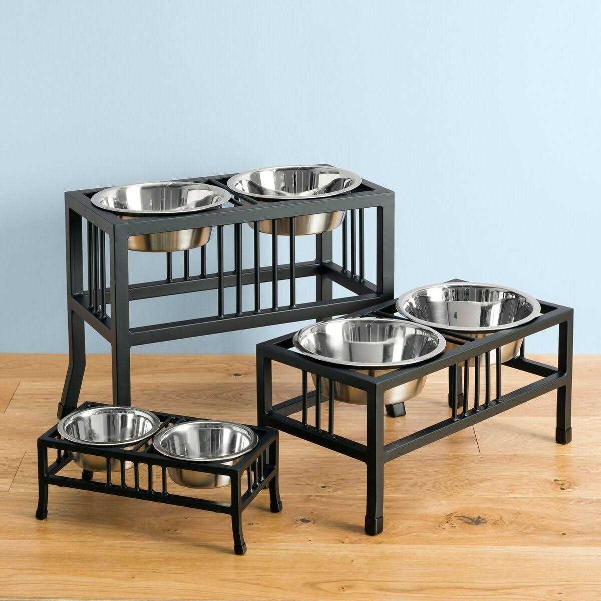 Baron Double Raised Dog Bowl - Healthber