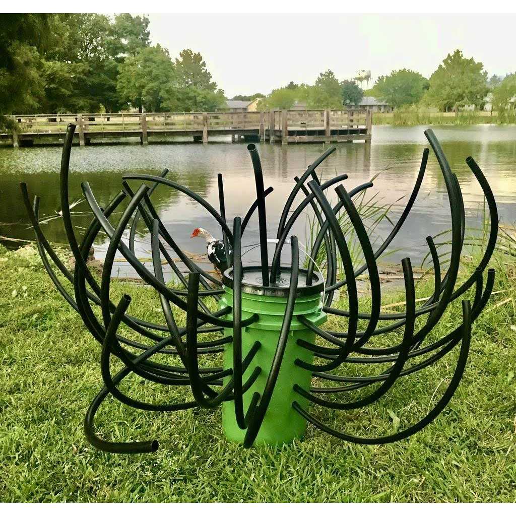 Green Blob Outdoors Fish ‘n A Barrel Artificial Fish Habitat Tree for Ponds - Healthber