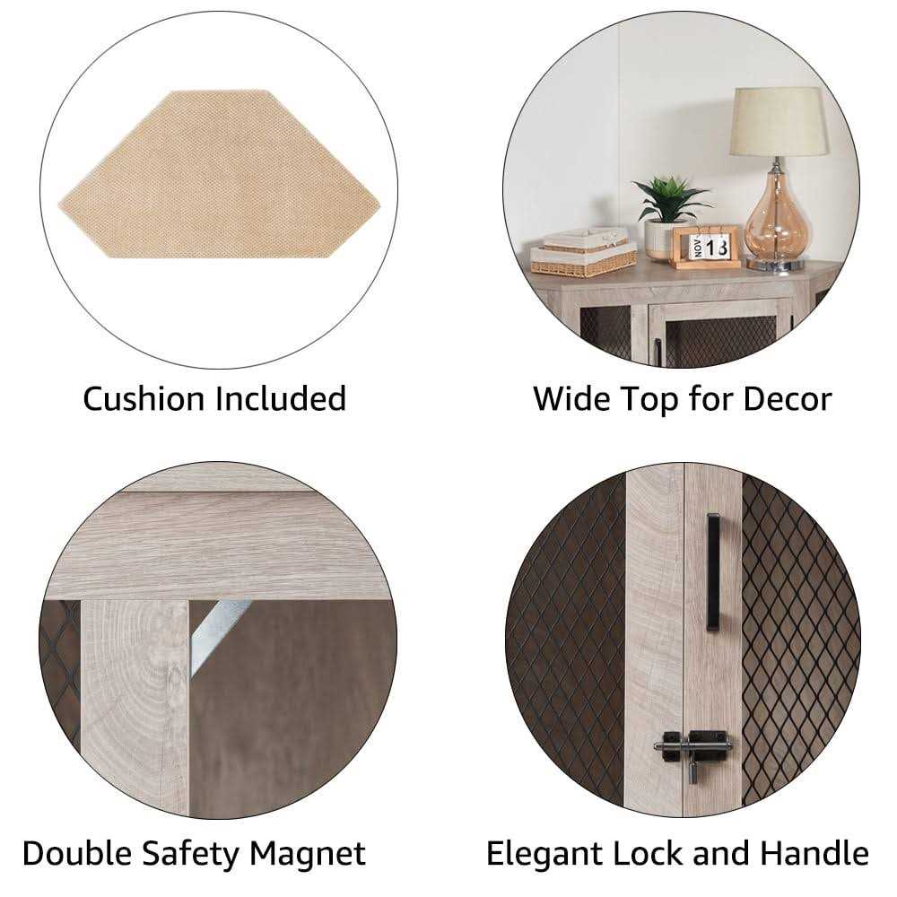 Unipaws Furniture Style Corner Dog Crate - Healthber