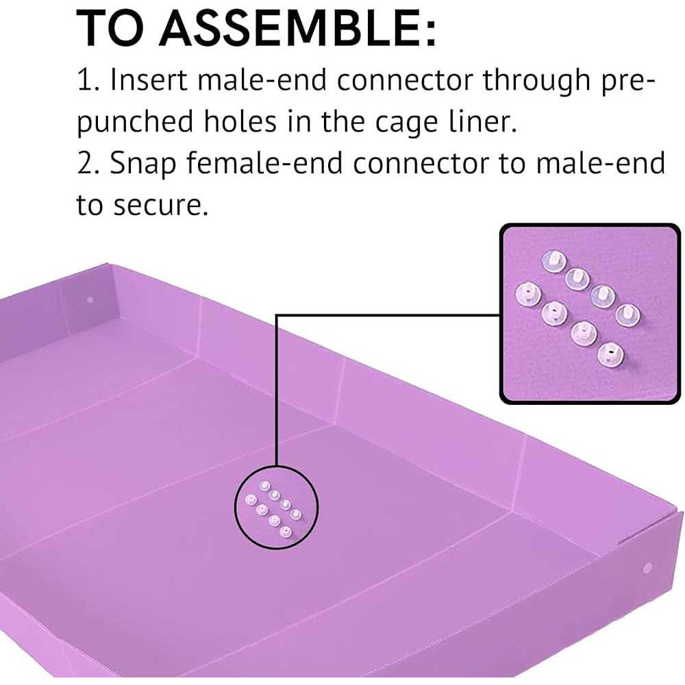 Midlee Guinea Pig Corrugated Plastic Cage Liners - Healthber