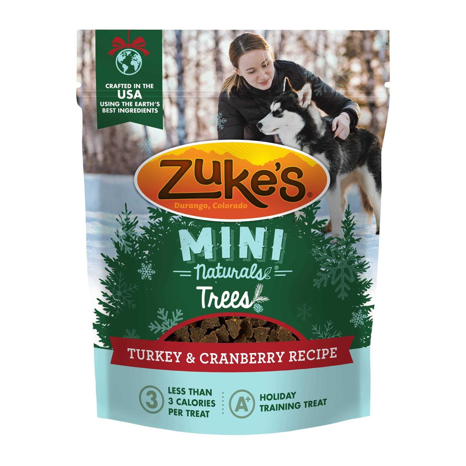Zuke’s Mini Naturals Trees Turkey & Cranberry Dog Treats - Healthber