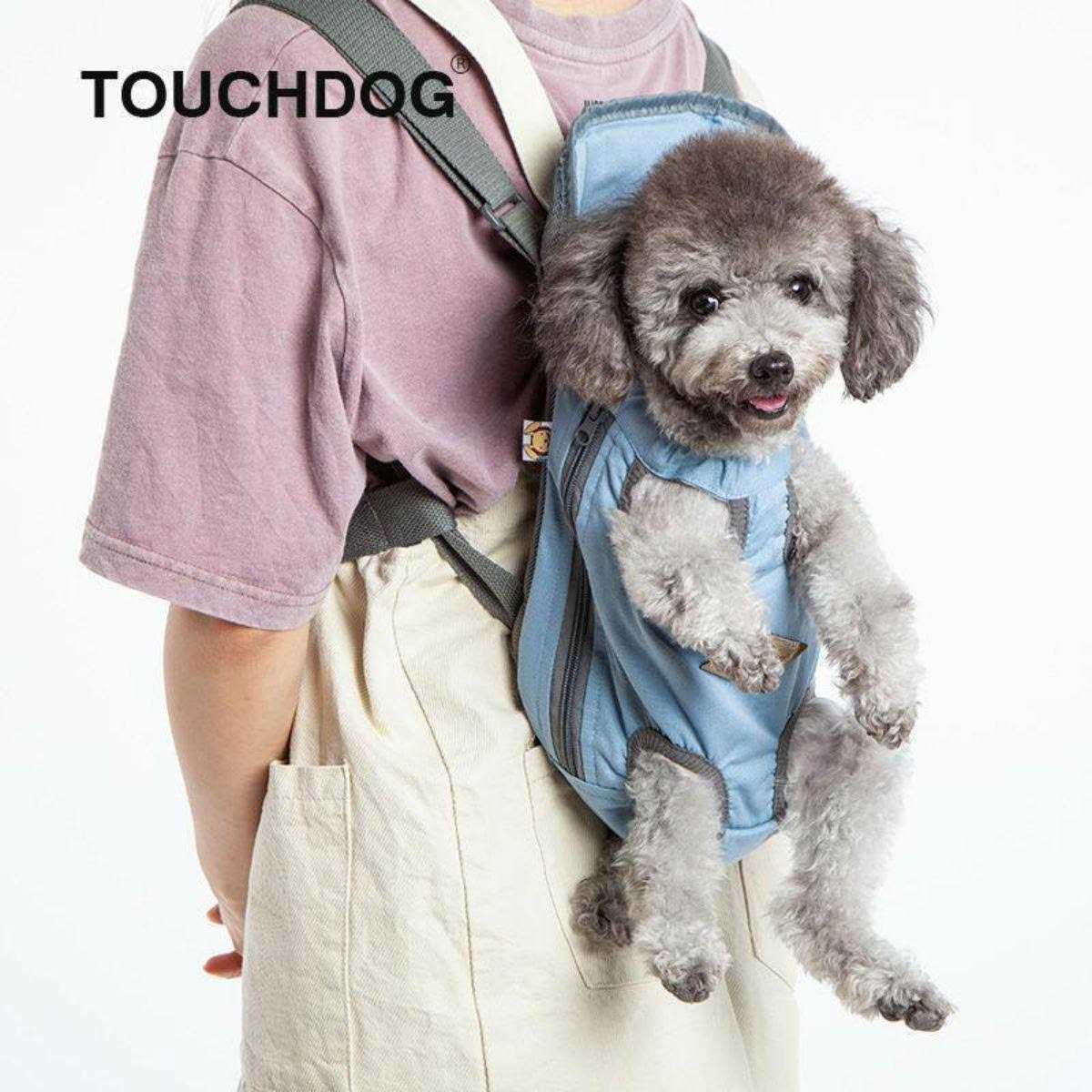 Touchdog Wiggle-Sack Fashion Designer Front and Backpack Dog Carrier - Healthber