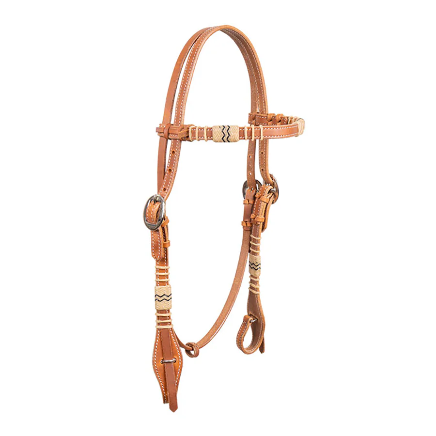 Harness and Rawhide Browband Leather Headstall - Healthber