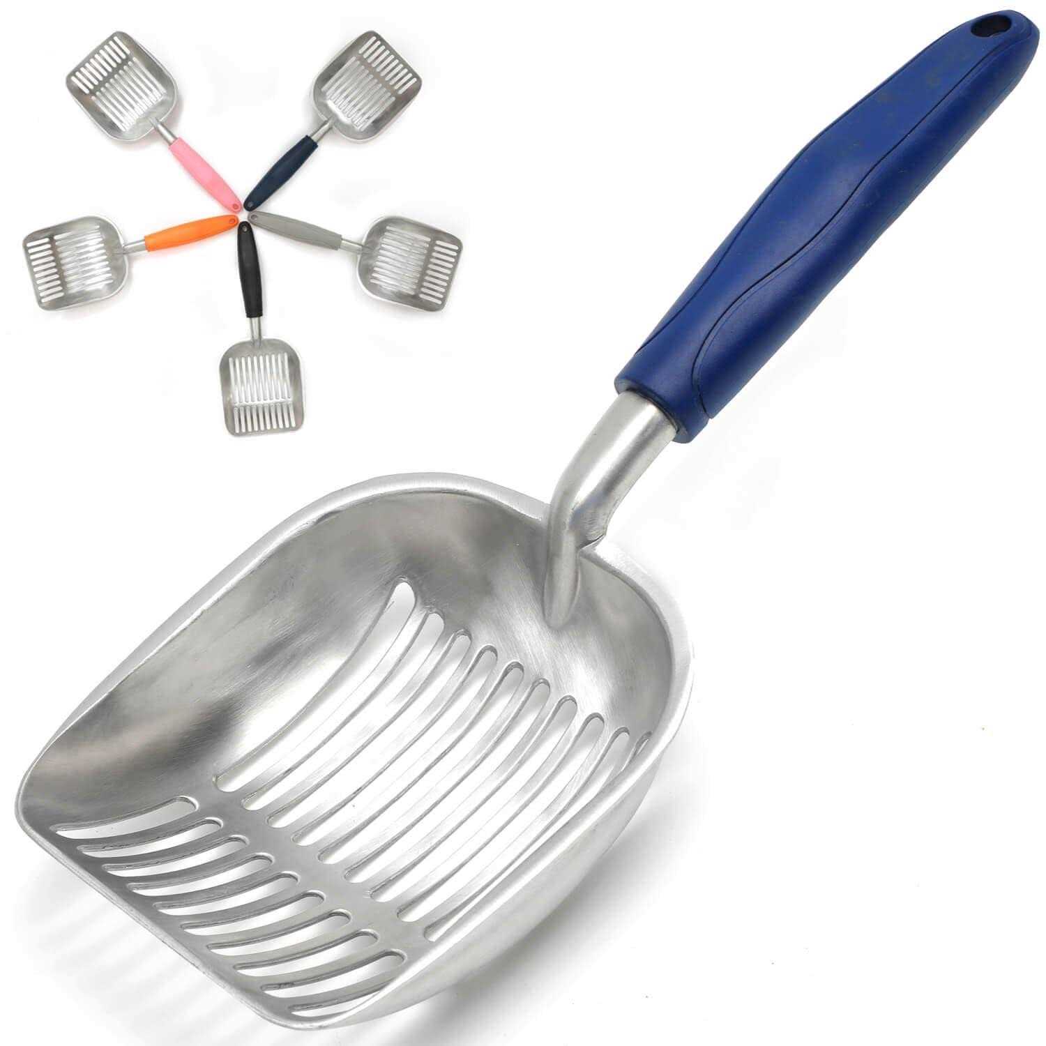 Frxat cat Litter Scoop, Aluminum cat Litter Scooper, Solid and Durable Oversized Metal Litter Scoops - Healthber