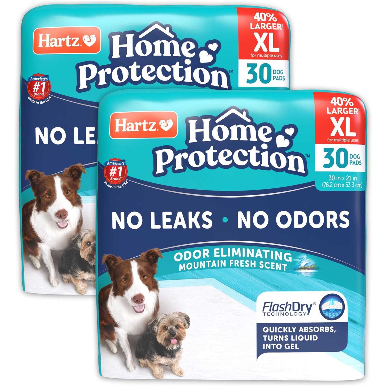 Hartz Home Protection Mountain Fresh Scent Eliminating Dog Pads - Healthber